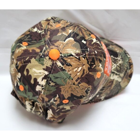 Toyota Trucks Camo Baseball Cap Trucker Hat Orange Accents Adjustable Back OSFM - Picture 5 of 7